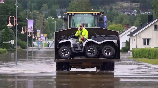 Evacúan a miles de personas por inundaciones en Noruega: