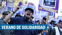 Los trabajadores de la ciudad de Los Ángeles se declaran en huelga por un día | EL PAÍS