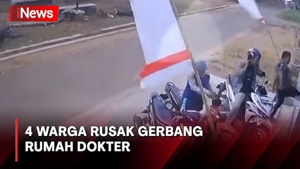 Kecewa Tak Diberi Sumbangan untuk Rayakan HUT RI, 4 Warga Rusak Gerbang Rumah Dokter di Lampung Utara