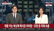 태풍 '카눈' 북상에 매서운 비바람…포항 등 피해 속출