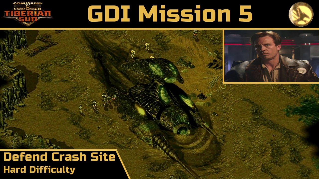 How to Beat C&C Tiberian Sun GDI Mission 5: Defend Crash Site - Hard - HD
