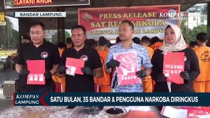 Dalam 1 Bulan, 35 Bandar Narkoba Diringkus Polisi