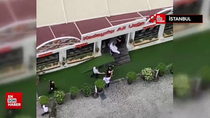 İstanbul'da kuaföre pompalı tüfekli saldırının görüntüleri