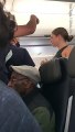 New video shows Tiffany Gomas acting erratically and demanding to leave her seat moments before she launched into 'he's not real' rant after family member 'stole AirPods'