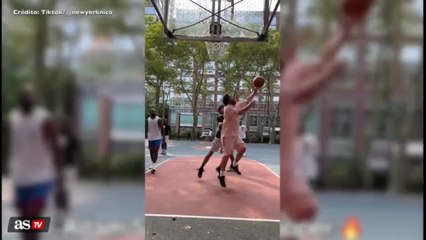 Adam Sandler plays pickup basketball in NYC