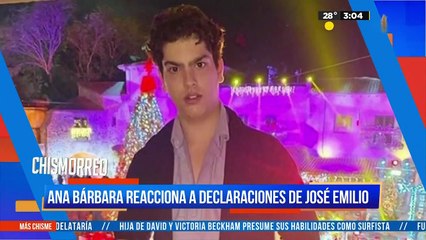 Ana Bárbara reacciona ante declaraciones de José Emilio