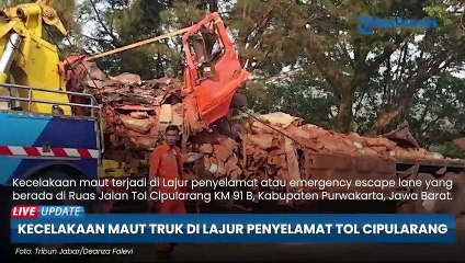 Kecelakaan Maut di Tol Cipularang, Truk Muatan Serbuk Cokelat Rem Blong Masuk Lajur Penyelamat