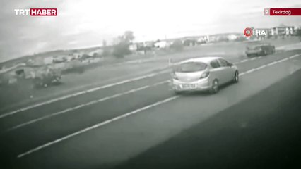 Tekirdağ'da 1 kişinin hayatını kaybettiği kazanın görüntüleri ortaya çıktı