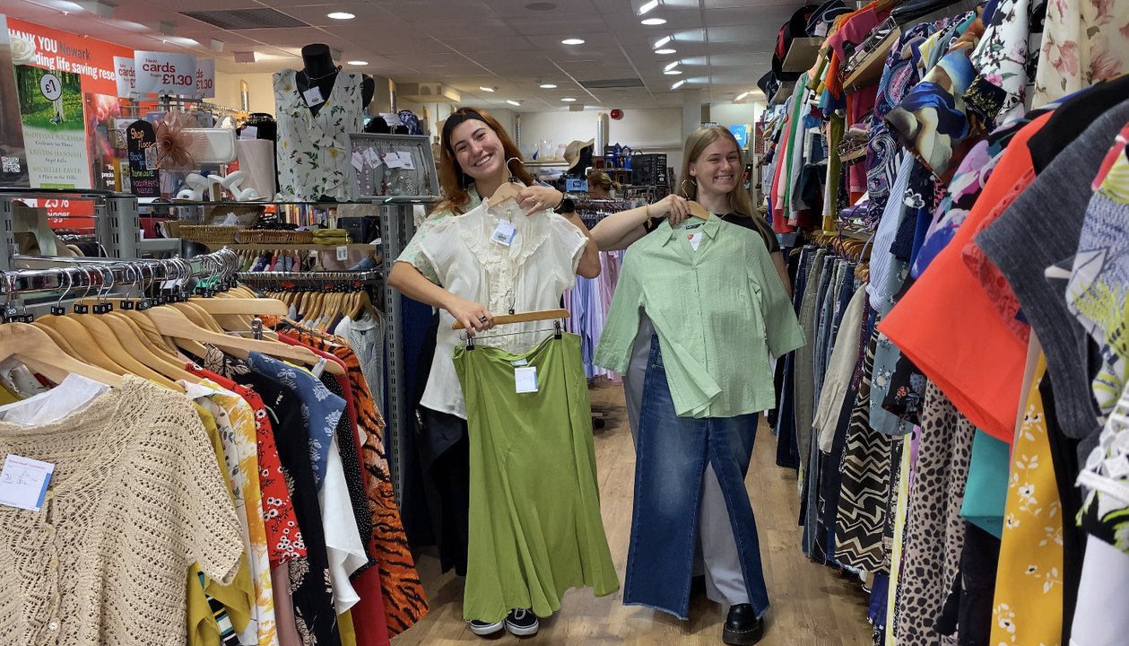 Charity shopping in Newark