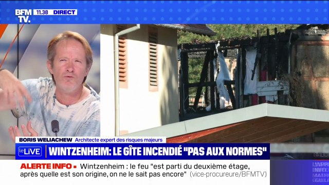 Boris Weliachew, architecte, sur l'incendie à Wintzenheim: Une poutre en bois se consume à la vitesse d'un centimètre à l'heure, les pompiers ont deux heures de possibilité de passage en dessous