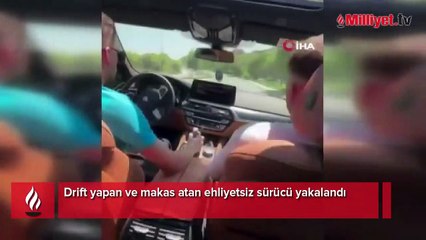 Ehliyetsiz sürücünün trafiği tehlikeye attı