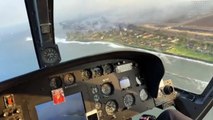 Aerial footage from Hawaii wildfires shows scale of destruction as pilot compares the scene to 'Baghdad'