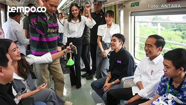 Jokowi Ajak Sejumlah Artis dan Influencer Jajal LRT Jabodebek