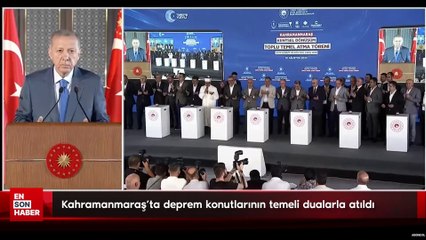 Kahramanmaraş'ta deprem konutlarının temeli dualarla atıldı
