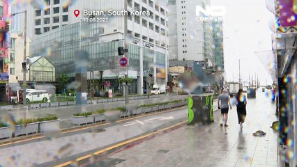 Überflutungen und Erdrutsche durch Taifun in Südkorea