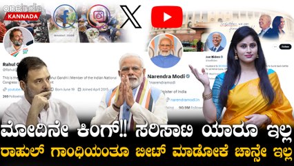 ಸೋಶಿಯಲ್ ಮೀಡಿಯಾ‌ ಕಿಂಗ್ ಮೋದಿ! ಅಂಕಿ‌ಅಂಶಗಳನ್ನು ತಿರುಚಿದ‌ ಕಾಂಗ್ರೆಸ್ ಗೆ ಮುಖಭಂಗ!