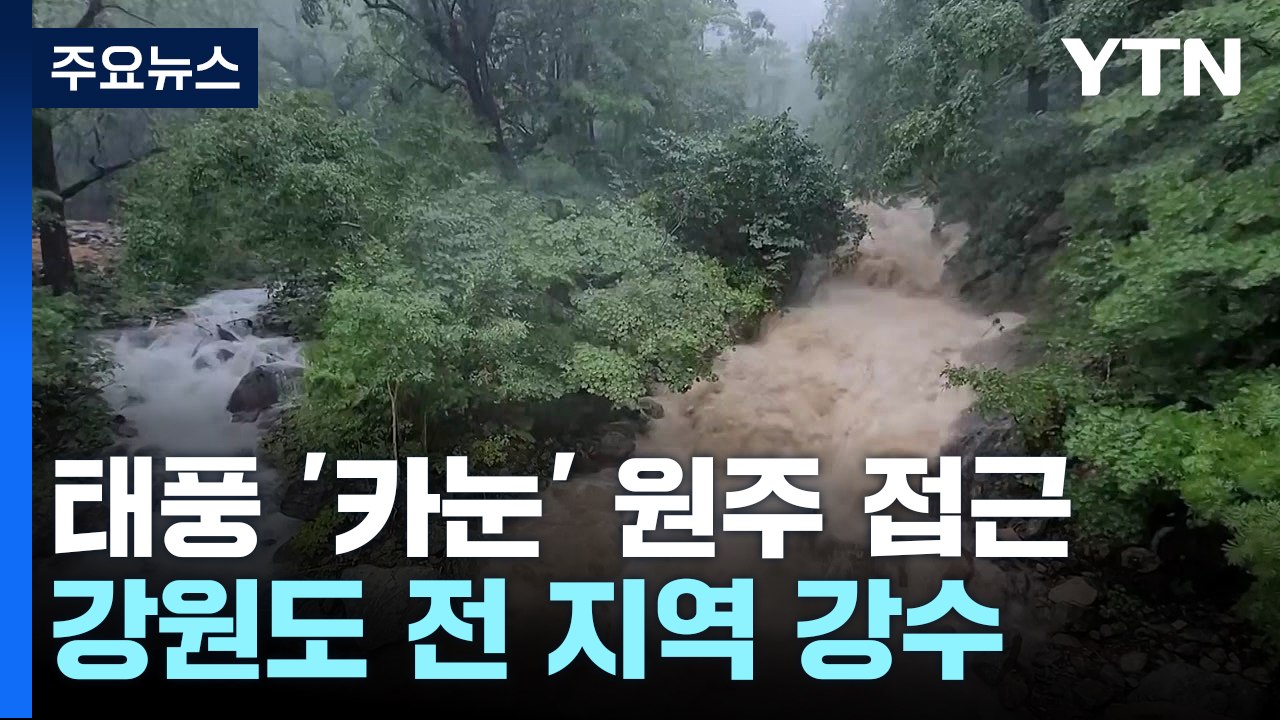 이 시각 강원도...영동 지방 비 피해 '심각' / YTN