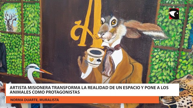 Artista misionera transforma la realidad de un espacio y pone a los animales como protagonistas