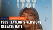 We found wonderland: Taylor Swift to release '1989 (Taylor’s Version)' in October  Just a month after releasing Speak Now (Taylor’s Version), Taylor Swift announces the release date for the re-recorded version of her fifth studio album 1989 on October 27.