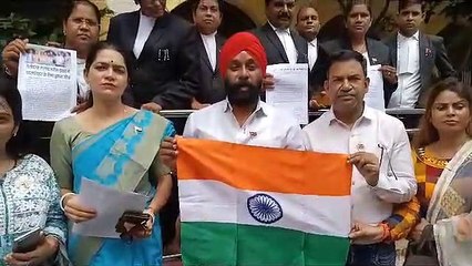 तेलीबांधा तालाब में तिरंगा झंडा निरंतरता से फहराए जाने के​ लिए सौंपा ज्ञापन नवसृजन मंच ने