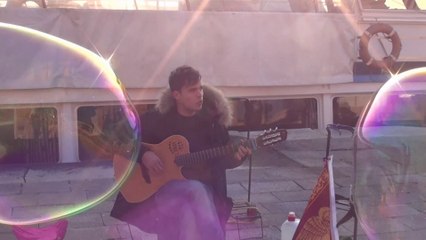 Venice Italy  Buskers 2018 Singing Smoke gets in your eyes