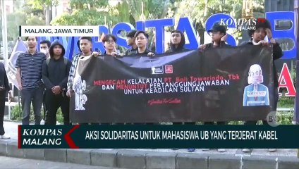 Aksi Solidaritas Untuk Mahasiswa UB yang Terjerat Kabel