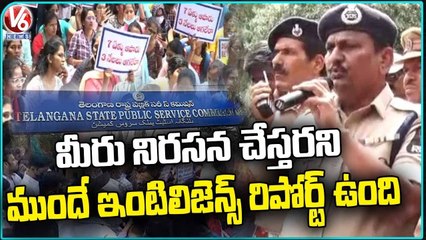 We Have Intelligence Report On Your Protest_ Police On Group 2 Candidates Protest _ V6 News