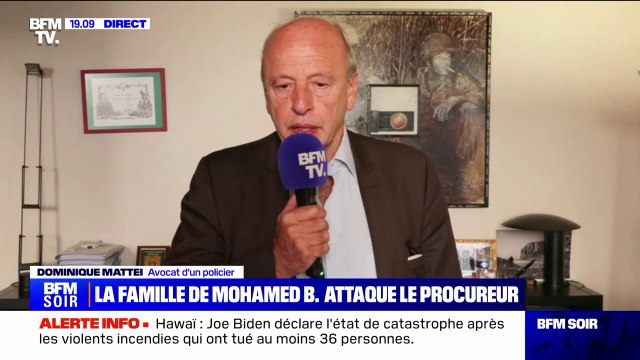 Policiers mis en examen dans l’affaire Mohamed: Je comprends mal juridiquement le reproche qui peut être adressé au procureur de la République , indique Dominique Mattei (avocat d'un des policiers)