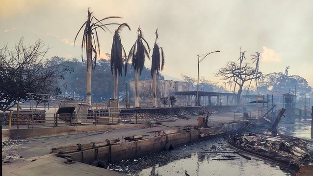 Video shows the devastation from Hawaii wildfires