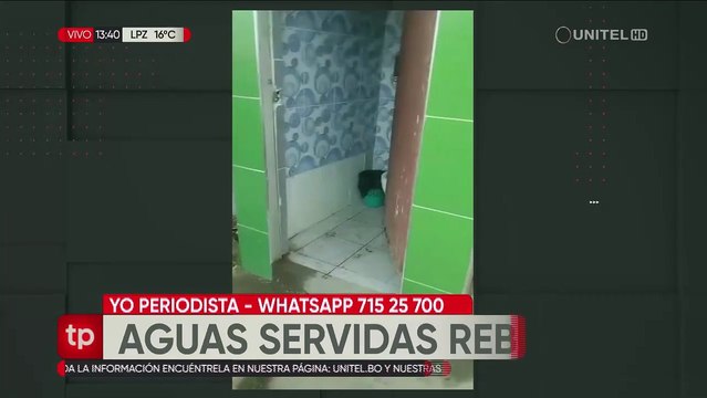 Denuncian el rebalse de aguas servidas de los baños públicos de Achocalla