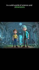 Rick and Morty eccentric scientist and his good-hearted  Grandson kids fabulous animated story
