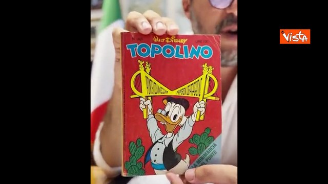 Salvini mostra su Fb un Topolino del 1982 col Ponte di Messina in copertina: Sono passati 41 anni