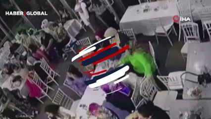 Depreme nişan töreninde yakalan vatandaşların korku ve panik anları kamerada