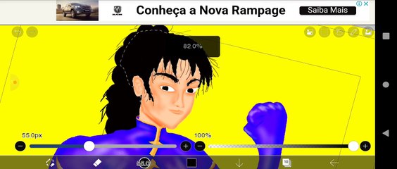 Desenhar Mai-li Capcom vs SNK no IbisPaintX Android Parte 8