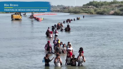 NO USAR Así es la polémica barrera flotante de boyas de la frontera de México con EE UU