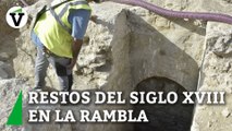 Los restos arqueológicos encontrados en La Rambla de Barcelona, que datan de los siglos XIII-XVIII