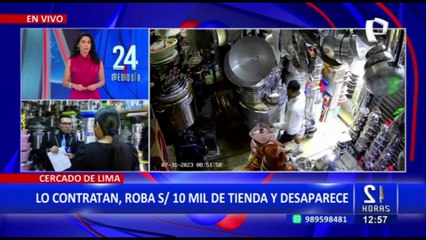 Cercado de Lima: trabajador roba 10 mil soles de una tienda y desaparece