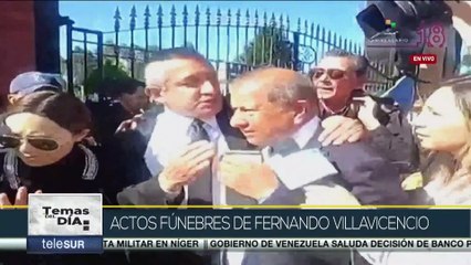Realizan actos fúnebres en Ecuador por el asesinato de Fernando Villavicencio