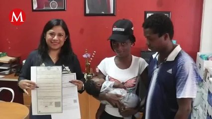 Padres haitianos registran a bebé en México; el menor nació en Veracruz