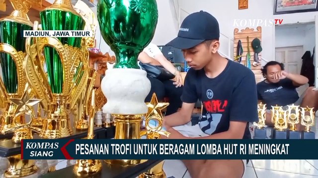 Sambut HUT RI ke-78, Pesanan Trofi Lomba di Madiun Meningkat hingga 50 Persen