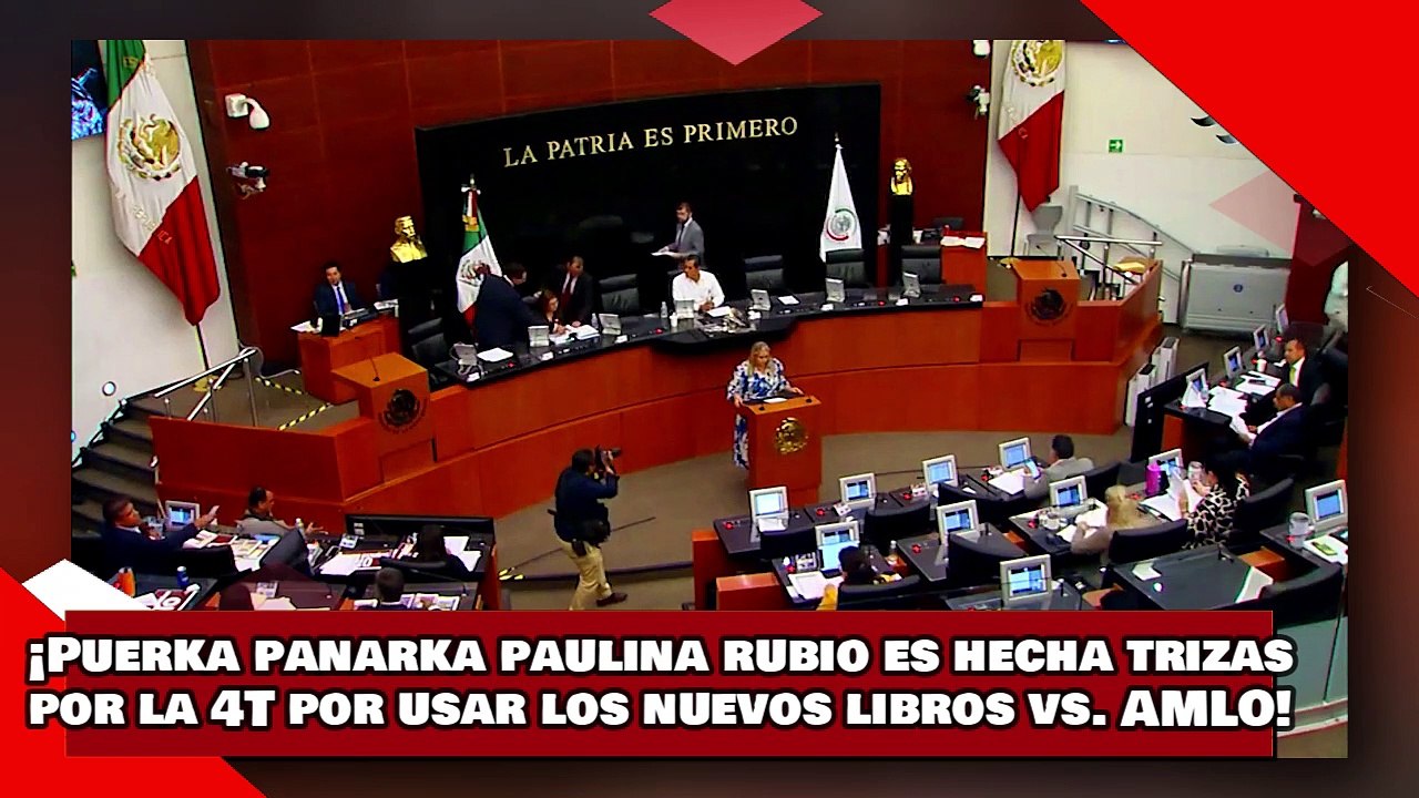 ¡VEAN! ¡Puerka panarka paulina rubio es hecha trizas por la 4T por usar los nuevos libros vs. AMLO!