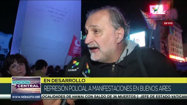 Argentina: Represión policial en Buenos Aires deja al menos un fallecido y seis detenidos