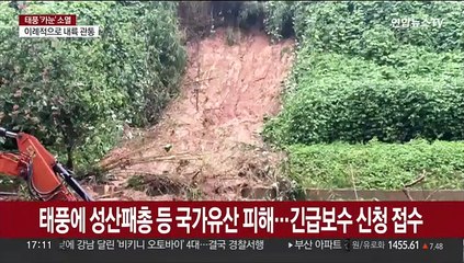 태풍에 성산패총 등 국가유산 피해…긴급보수 신청 접수