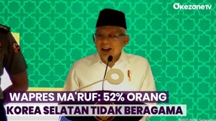 Dampak Modernisasi, Wapres Maruf Sebut 52% Orang Korea Selatan Tidak Beragama