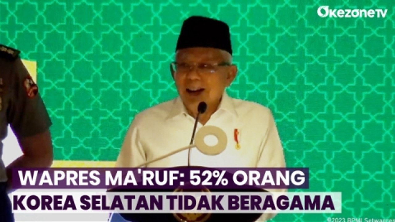 Dampak Modernisasi, Wapres Maruf Sebut 52% Orang Korea Selatan Tidak Beragama