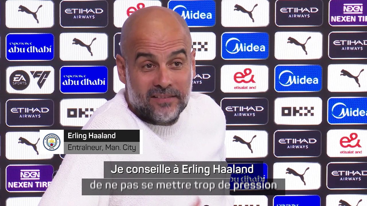 Guardiola conseille à Haaland de "ne pas se mettre trop de pression sur les buts"