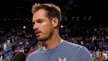 ‘I’ve let you down’: Frustrated Andy Murray shakes head as he reveals injury forced him out of Toronto Master