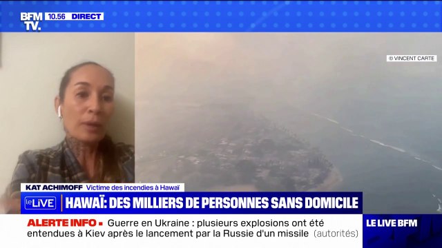 Beaucoup de gens vivent dans des parkings ou leur voiture depuis plus de deux jours avec des enfants en bas âge , explique cette rescapée des incendies à Hawaï