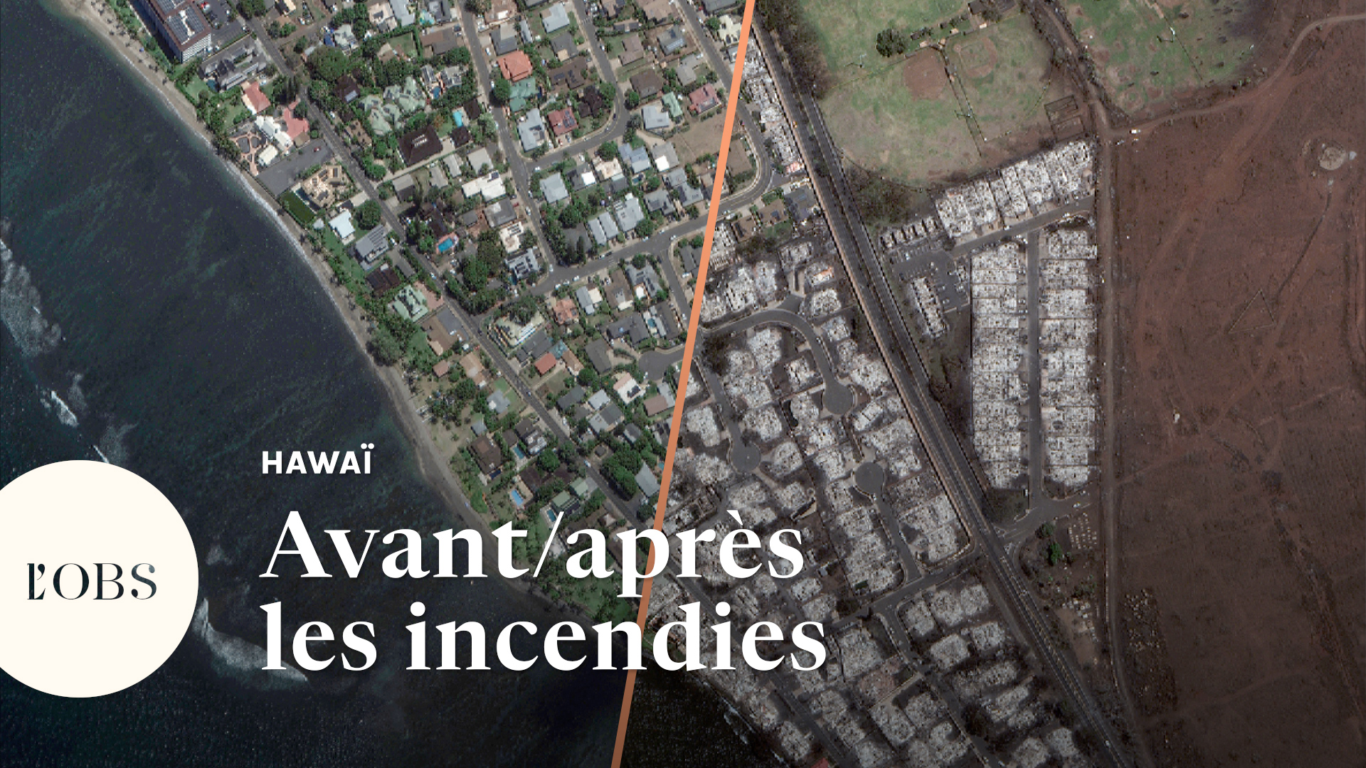 Hawaï : les images satellite avant/après des incendies