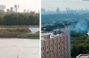 Une vidéo montre une explosion causée par un drone au nord-ouest de Moscou